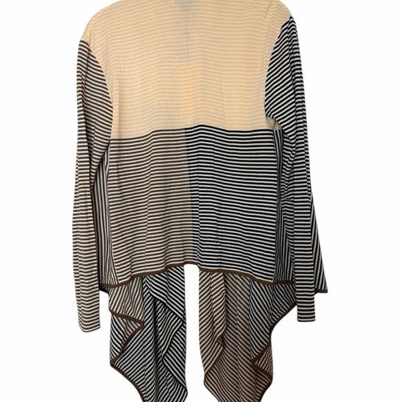 St. John Wool Rayon Open Front Striped Cardigan Size Small - Picture 9 of 10